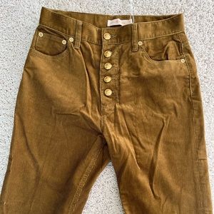 NWT Tory Burch Corduroy Button Pants, size 27